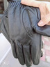 野外寻梅真皮手套男冬季加绒保暖触屏户外防寒防风新款摩托车羊皮手套时尚 黑色（加绒） L码 实拍图