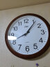 康巴丝（Compas）挂钟 客厅钟表挂墙 现代石英钟日历时钟创意挂表3128 木纹色 实拍图
