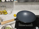 舍德（SHEDE）章丘手工铁锅炒锅无涂层炒菜锅锻打锅物理不粘锅燃气灶电磁炉锅具 章丘手作尖底锅（不生锈） 30cm 铁锅1-2人（30CM）免费开锅 实拍图