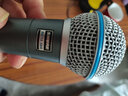 SHURE舒尔beta58a麦克风 有线话筒 小蓝圈 专业舞台演出直播K歌录音手持动圈家用唱K歌麦克风声卡套装 定制款卡侬线（电脑声卡适用） 实拍图