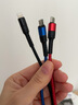 昂悦三合一数据线充电线一拖三100W/66W多功能多头手机6A/5A超级快充闪充适用苹果荣耀华为type-c安卓 2米线车载充套装-土豪金超级快充 实拍图