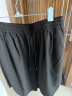 QGF 休闲短裤女潮牌高腰显瘦设计感小众阔腿五分裤学生夏季百搭裤子 黑色 L 实拍图
