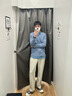 真维斯（JEANSWEST）毛衣男加绒加厚保暖上衣秋冬一体绒舒适百搭学生针织毛衣打底衫 青花蓝（加厚圆领毛衣） XL(推荐130斤-150斤左右) 实拍图