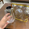 DELISOGA冰川纹玻璃杯家用水杯套装女高颜值加厚网红大口茶杯酒杯水壶杯子 烟灰-高款-冰川杯380ml6只 实拍图