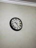 迪高钟表美式大厅挂钟时钟客厅挂表无声复古电子壁钟挂墙上静音欧式表 黑色 实拍图