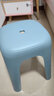 禧天龙塑料凳子家用客厅加厚成人高凳北欧简约商用椅子餐厅凳浴室马桶凳 【石青色】高45厘米 高凳 1个装 实拍图