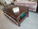 思顾园实木茶几客厅家用大小户型简约现代欧式茶水柜岩板双层带抽屉茶桌 新款四抽胡桃色100x50x45cm 自行安装 实拍图