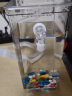 森森 鱼缸水族箱创意生态金鱼缸塑料亚克力小型迷你缸懒人桌面鱼缸 懒人方形鱼缸10.5*11*25.5cm 实拍图