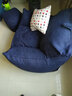 懒悠悠原创 懒人沙发豆袋 单人布艺休闲北欧式创意简约沙发椅多功能小户型沙发座椅 藏青色 亚麻布 豪华款+脚凳 实拍图