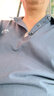 JEEP SPIRIT吉普短袖T恤男夏季短袖男士POLO休闲翻领可定制上衣服 深灰色 4XL 实拍图