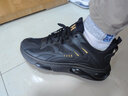 眺德高男鞋春秋新款运动鞋男网面透气户外跑步鞋时尚休闲老爹黑色潮鞋 黑金43码丨透气潮搭 实拍图