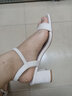 达芙妮 官方凉鞋女夏2025夏季新款凉鞋配裙子一字带百搭绒面高跟鞋女 绒面后空米色【跟高6cm】 37 实拍图