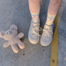 回力小白鞋女士休闲鞋韩版2025秋季百搭厚底增高纯白色爆款板鞋子女 米白（超轻厚底4CM） 37 实拍图