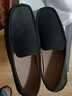 CCE真皮一脚蹬豆豆鞋男牛皮时尚潮流懒人鞋方头手工套脚男鞋1031 黑色 42 实拍图
