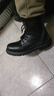 跨足行【牛皮】马丁靴男士秋冬季英伦高帮皮鞋增高黑色透气大码中帮皮靴 黑色8孔高帮【加绒款】 43 码（=运动鞋44） 实拍图