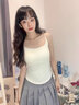 铂呐苓背心文胸一体式春夏百搭带胸垫吊带内搭打底上衣女美背内衣 收腰吊带背心【杏色】 实拍图