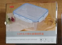 菲内克斯玻璃冰箱保鲜盒密封冷冻储物盒鸡蛋水果食物收纳盒大容量可微波炉 蓝扣长方形3.3L 单只 实拍图