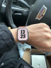 istrap苹果手表表带真皮适用apple watchs9/s8/7/6/5/SE男ultra女iwatch 浅棕白线丨银色配件 42MM 实拍图