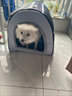 嬉皮狗狗窝冬季保暖猫窝房子可拆洗狗狗屋冬天封闭式泰迪宠物床 北欧灰 M（建议体重10斤内） 实拍图