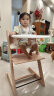 Nuskin成长椅儿童餐椅婴儿餐桌座椅宝宝家用高脚椅实榉木吃饭椅子 餐椅+围栏+餐盘+坐垫+防倒件 晒单实拍图