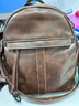 VQGT防盗七夕双肩包女新款复古休闲女士妈咪包旅行大容量背包软皮书包 咖啡色 实拍图