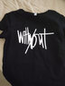 红粉宣言夏季新款高含棉宽松短袖t恤女上衣体恤衫 黑色 S(85-110斤) 实拍图