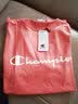 Champion夏季经典款印花草写LOGO圆领休闲运动T恤无性别冠军短袖男女情侣 粉红色(偏薄） M 实拍图