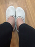 TOPULAIFU 凉鞋男洞洞鞋男 2022夏季时尚韩版休闲拖鞋男户外涉水海边包头沙滩鞋潮 0916-米白 43 实拍图
