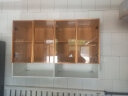 九尘 厨房吊柜置物储物壁橱阳台储物柜浴室墙上收纳柜子卫生间挂墙式 长120深40高80四门白+茶 晒单实拍图