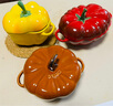 珐宝（staub）陶瓷创意双耳带盖补品汤盅炖罐汤煲蒸蛋盅甜品汤碗小烤盘烘焙模具 番茄盅-樱桃红 实拍图