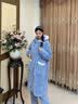 森声珊瑚绒睡衣女2026年新款秋冬季睡袍长款网红加厚法兰绒家居服鲨 深色鲨鱼服【袍子】 M 建议【100-120斤】 实拍图