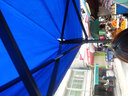 均璞 遮阳棚户外雨棚大排档帐篷广告摆摊伞车棚伸缩遮阳蓬折叠四角伞移动推拉棚遮阳宣传伞展销帐篷夜市地摊 蓝色2*3m 实拍图