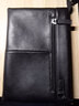 稻草人手包男士真皮新款薄款信封包软皮头层牛皮大容量手拿包手抓包男包 黑色大版27*3*18CM 实拍图
