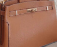 百丽时尚托特铂金包女商场同款质感通勤大容量手提包X5777DX2 棕色 F 实拍图