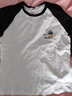 米子旗纯棉长袖t恤女春秋2025新款女装慵懒风学生宽打底衫上衣 （长）3018左胸小 高级黑 L 110-120斤 实拍图