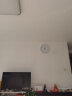 Tazxin 挂钟夜光客厅挂墙上卧室创意静音家用现代简约免打孔石英时钟表 夜光+白边白面 14英寸(35厘米) 实拍图