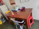 光明家具 实木餐桌现代中式榆木长方形餐桌饭桌 41103 1.2米餐桌（榆木款） 单桌 实拍图