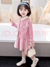 Radinka2026春秋新款女童连衣裙公主毛衣裙子儿童宝宝中国风亲子母女TSB 粉色蝴蝶结两件套【春秋】 100 实拍图