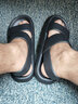 优调 凉鞋女厚底踩增高踩屎感防滑防臭外穿户外沙滩鞋夏季 黑色 42 (265mm) 实拍图