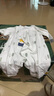布昔熊【2件装】新生婴儿儿0-3月半背衣四季纯棉上衣初生婴儿宝宝长袖衣 三层夾棉2件装（白熊头+蓝小象） 52 （0-1个月9斤以内） 实拍图
