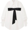 乐町【商场同款】两穿蝴蝶结衬衫春季女装设计感C2CAC3201 白色 M 晒单实拍图
