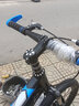 EG7山地自行车成人学生变速越野单车双减震赛车26寸青少年男女 辐条【升级减震 超强承重】黑蓝 27.5寸27速【适合：175-190CM】 实拍图