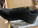 361°男鞋黑色运动鞋男跑步鞋网鞋夏季新款透气网面大码休闲旅游鞋子 曜石黑/皇冠金2279【皮面】 42 实拍图