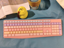 B.O.W航世 K161D 巧克力双模无线蓝牙键盘鼠标套装超薄静音笔记本台式电脑ipad笔记本女生办公打字通用 渐变樱花粉【键盘】无线+三蓝牙 实拍图