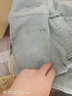 牵魅夏季薄款九分牛仔裤男生直筒宽松破洞牛仔裤韩版潮流休闲百搭乞丐裤宽松直筒9分裤子 N60破洞 XL 实拍图