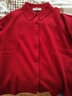 兆君秋冬本命年红色羊绒衫女装翻领衬衫纯色衬衣针织衫上衣毛衣 石榴红 M 实拍图