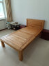 老榆木单人床家用平板床纯实木学生硬板床经济型出租房床全实木床 120*200 晒单实拍图