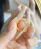 中国黄金（CHINA GOLD）黄金戒指莫比乌斯素圈指环999足金手饰生日礼物送女友老婆 9cm- 约0.5g 实拍图