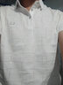 慈良夏季男士冰丝短袖T恤衫韩版修身翻领POLO潮流有领上衣服男装体恤 白色 XXL(135斤-150斤) 实拍图