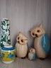 橡树庄园北欧创意猫头鹰摆件一家三口陶瓷美式家居酒柜电视柜桌面装饰品 猫头鹰3件套102028 实拍图
